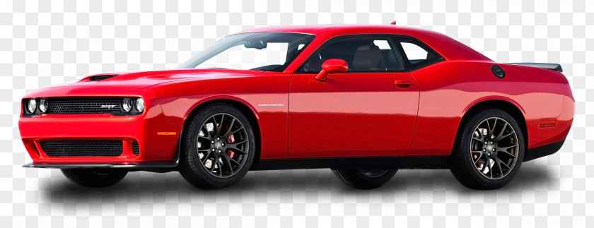 Red Dodge Challenger Car 2015 SRT Hellcat Chrysler 2016 PNG