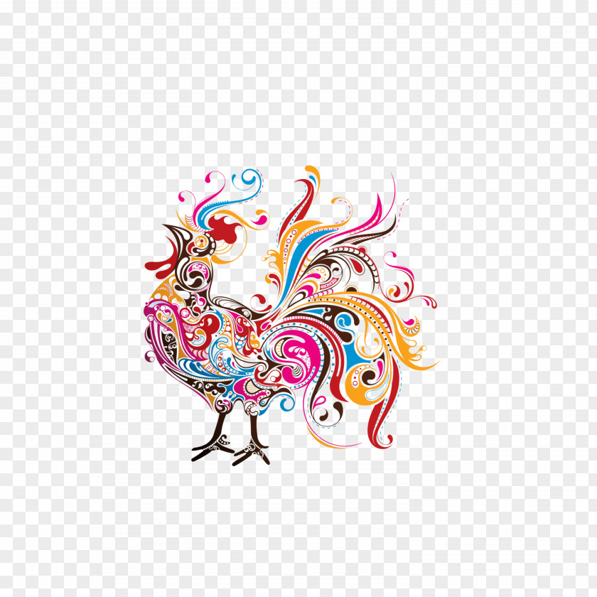 Annunciation Colorful Rooster Hamburg Chicken Paper Drawing Clip Art PNG