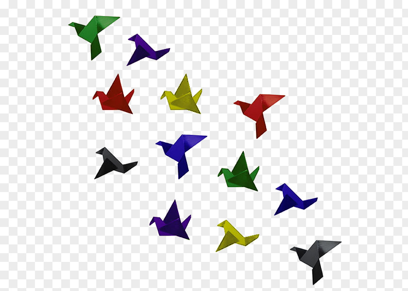 Bird Crane Orizuru Paper Geometry PNG