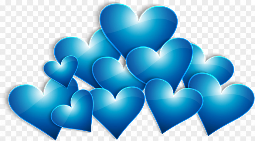 Blue Heart Valentines Day PNG