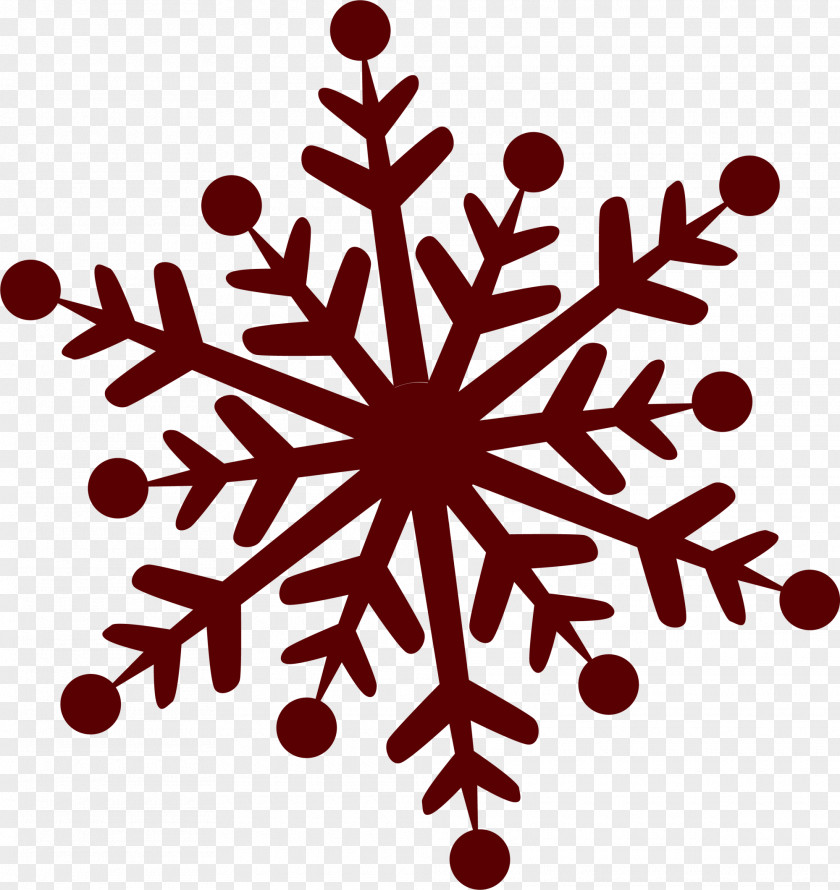 Cartoon Snowflake Dots Clip Art PNG