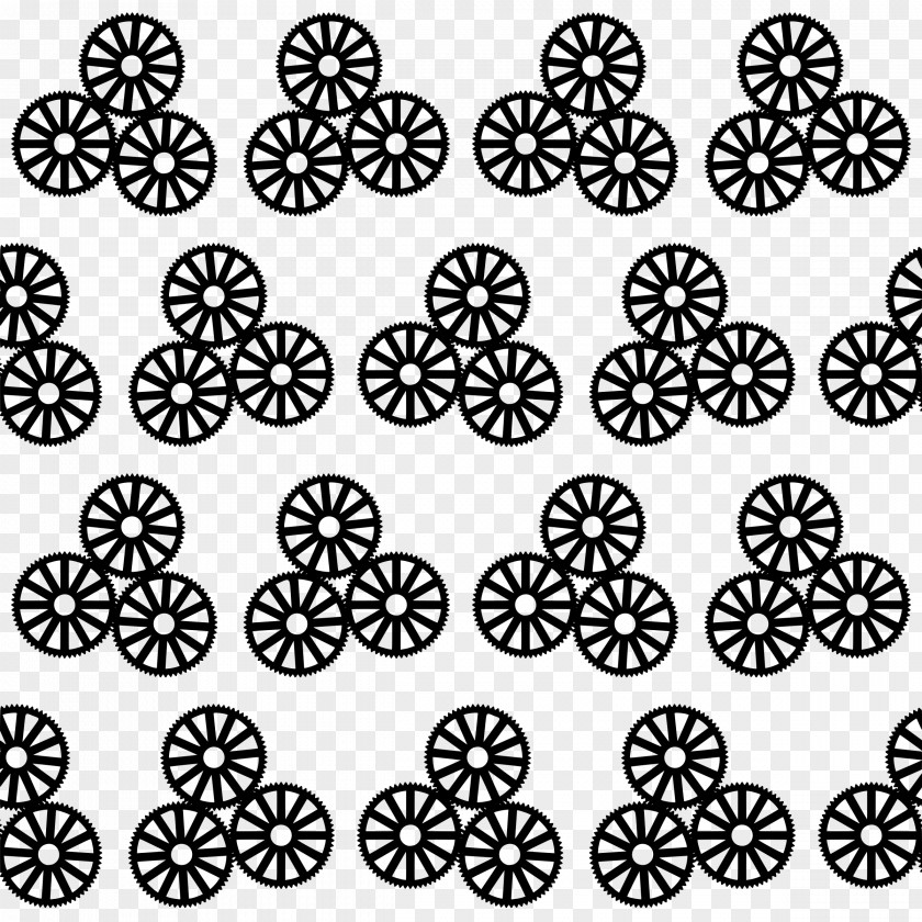 Creative Floral Patterns Gear Pattern PNG