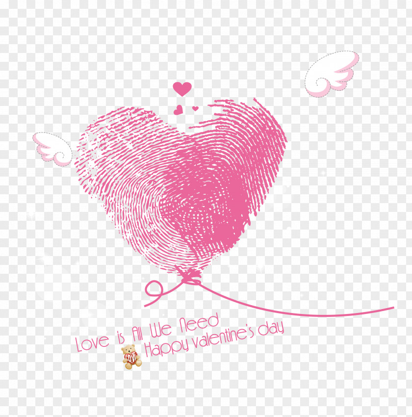 Fingerprint Heart-shaped Valentine's Day Heart Love PNG