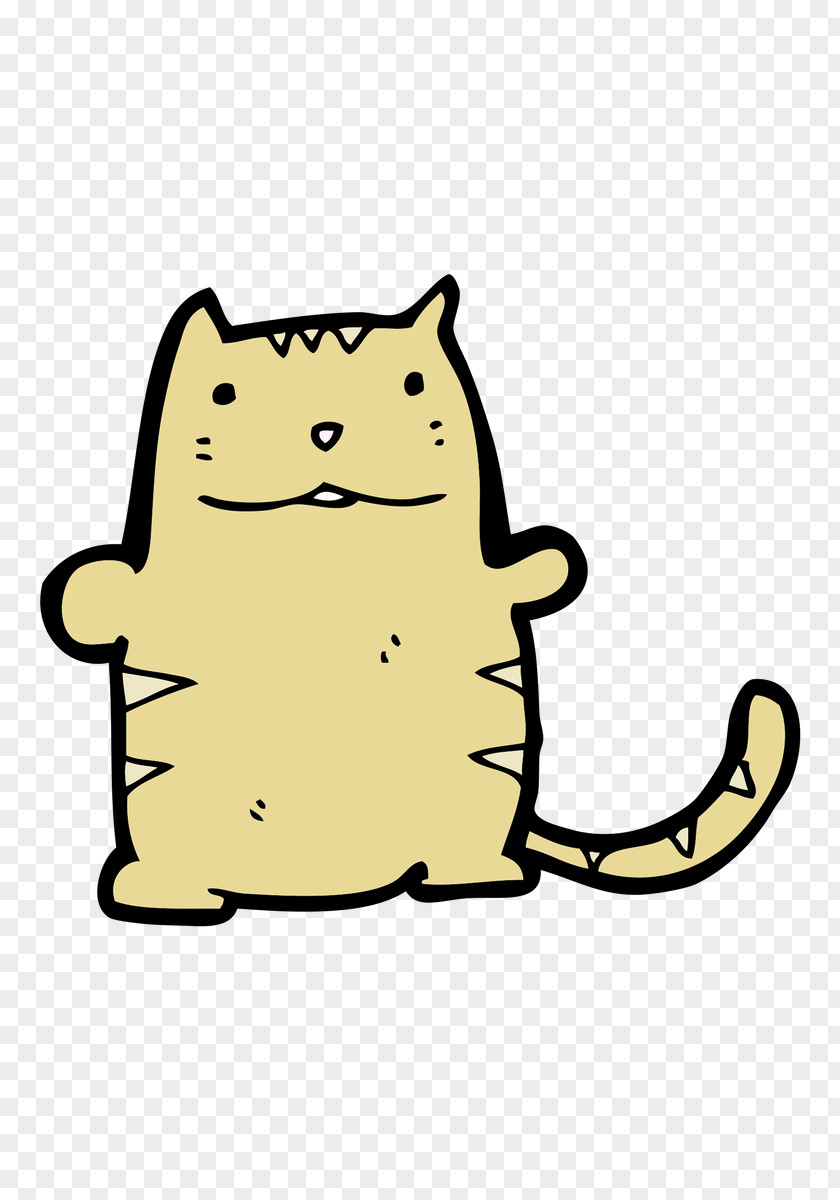 Lazy Fat Cat Whiskers Cartoon Clip Art PNG
