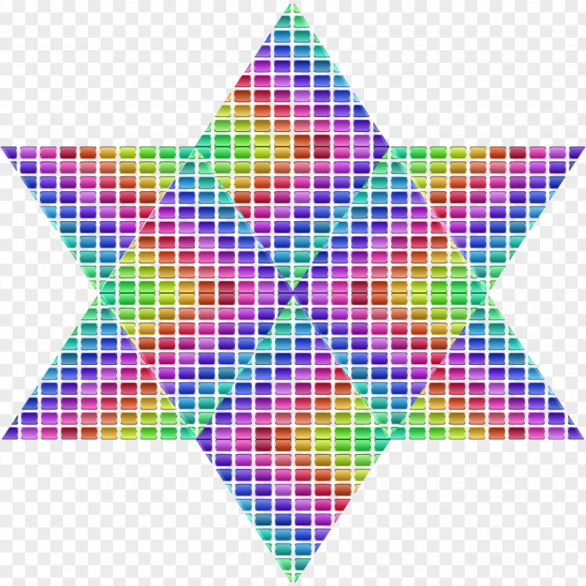 Mosaic Rainbow Magenta Color PNG