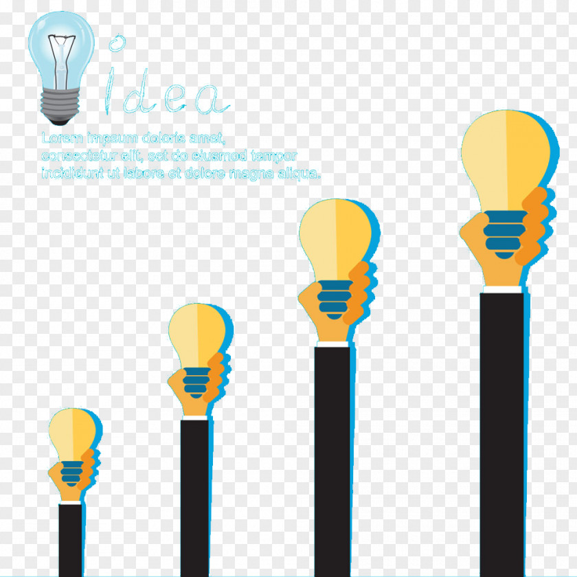 Business Bulb Chart Infographic Incandescent Light PNG