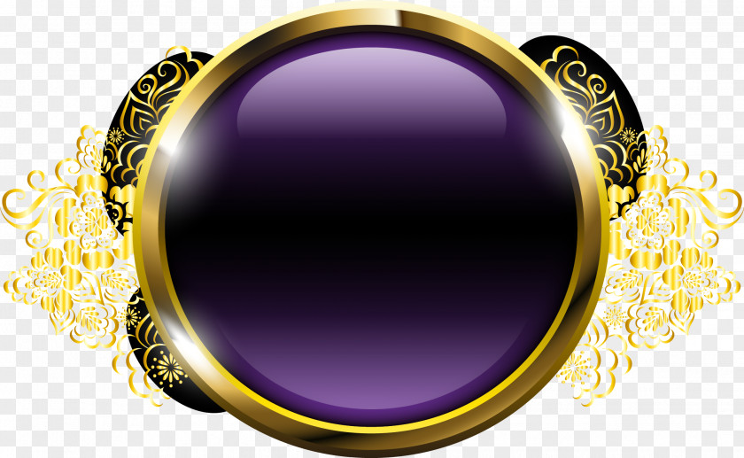 Cartoon Purple Circle PNG