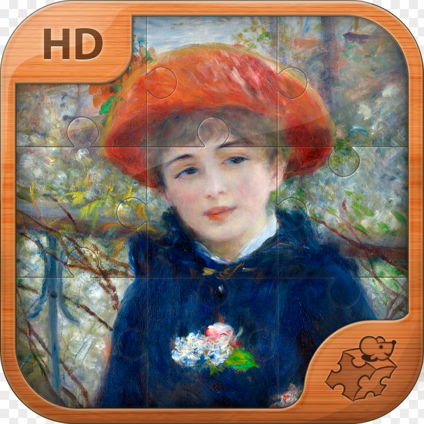 Painting Two Sisters (On The Terrace) Portrait Impressionism PNG