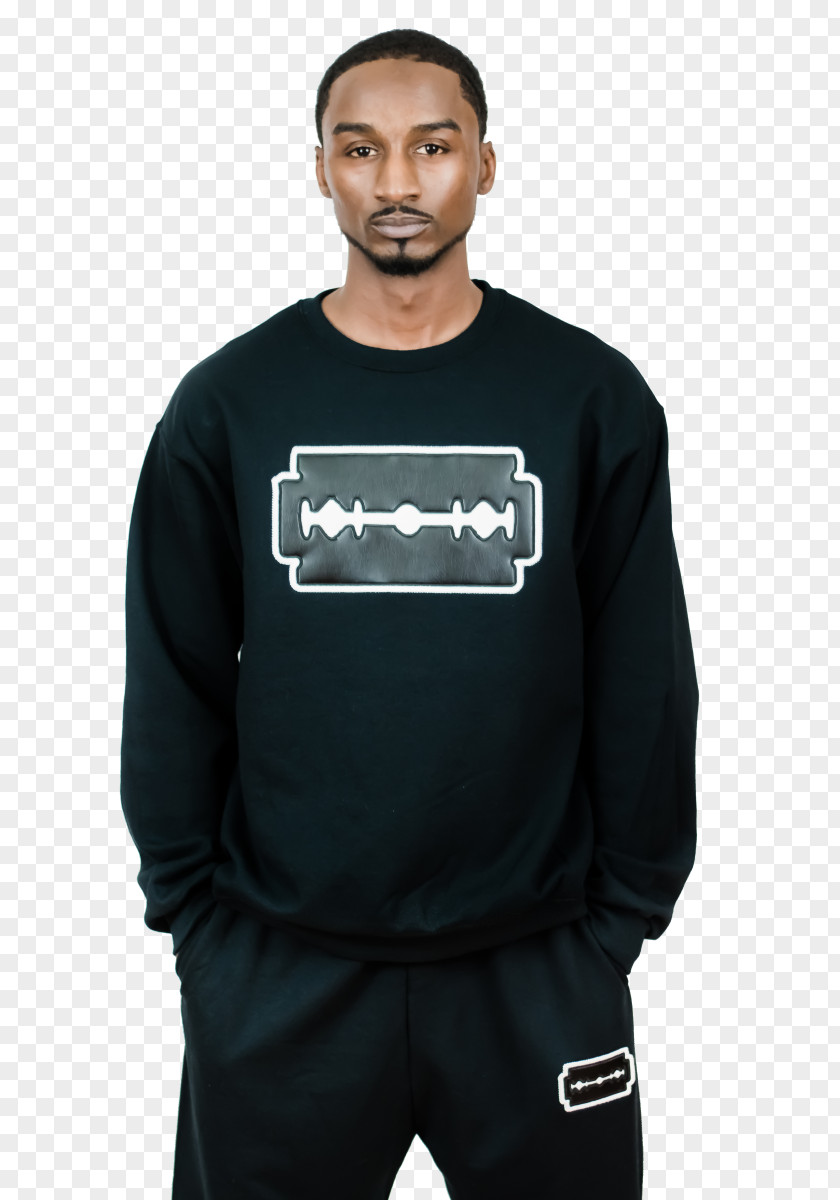 Double-edged Black M Long-sleeved T-shirt Sweater PNG