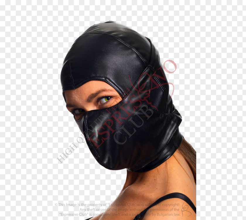 Leather Hood Balaclava Chin Headgear PNG