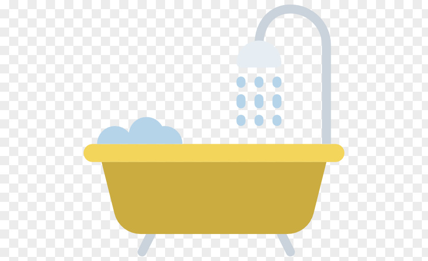 Yellow Bathtub Bathing Shower PNG