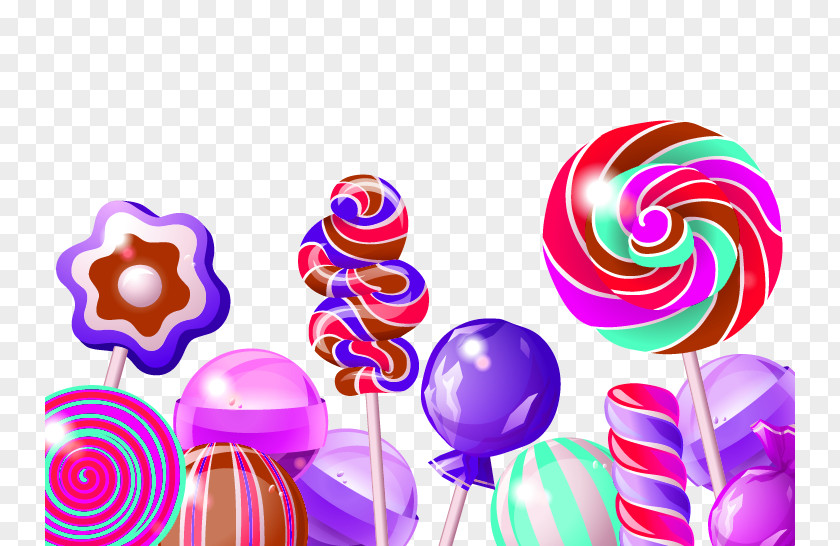 Cartoon Lollipop Candy Cane Illustration PNG