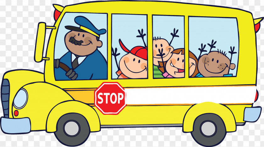 Cartoon School Bus Clip Art PNG