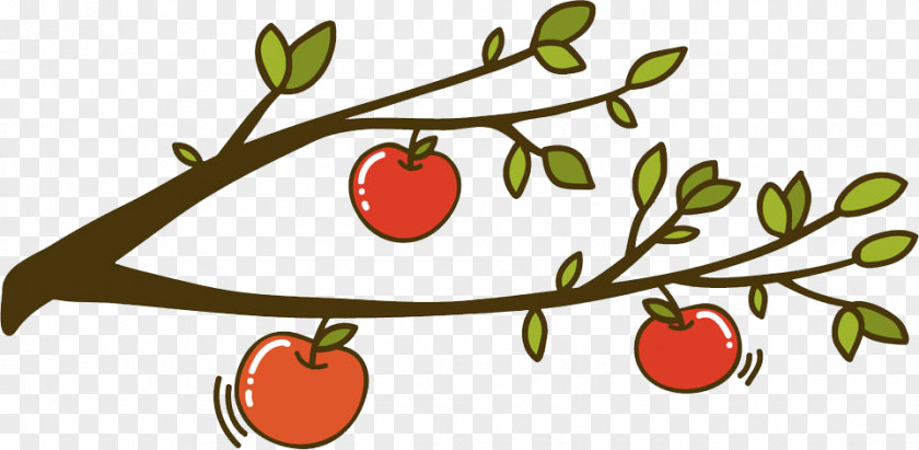 Hand-painted Apple Tree Auglis Clip Art PNG