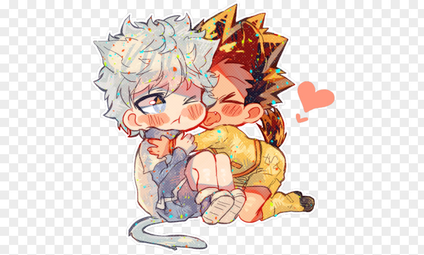 Killua And Gon Kiss Freecss Zoldyck Hunter × Fan Art Illustration PNG