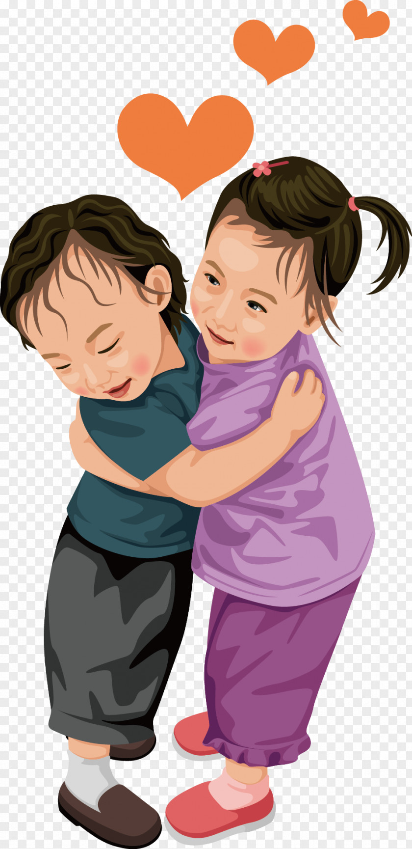 Men And Women Embrace Cartoon Drawing Google Images Child PNG