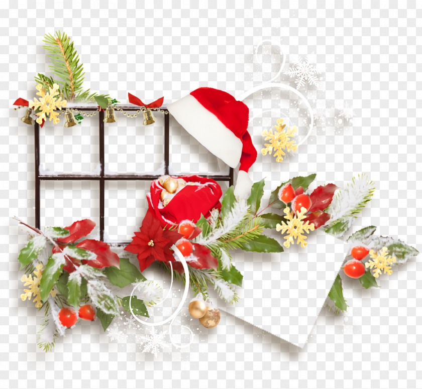 Greeting Rose Christmas Frame Border Decor PNG