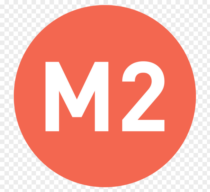 Design Logo M2 Metro Line Marseille Métro 2 Ste Marguerite PNG