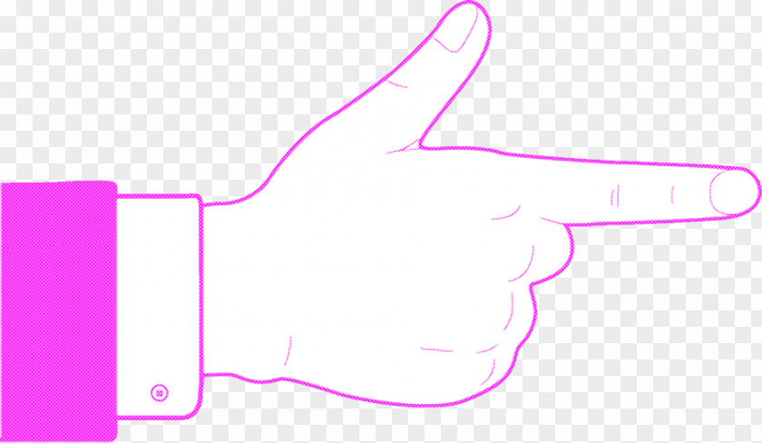 Gesture Magenta Pink Finger Line Hand Thumb PNG