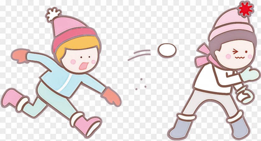Snowball Fight Winter Kids PNG