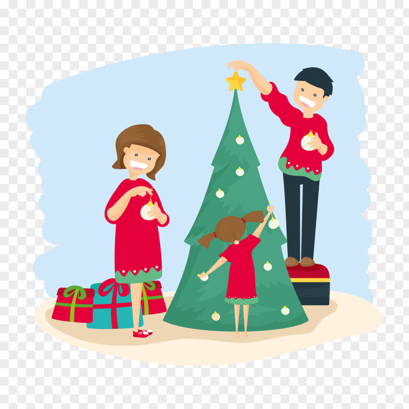 Vector Christmas Family PNG