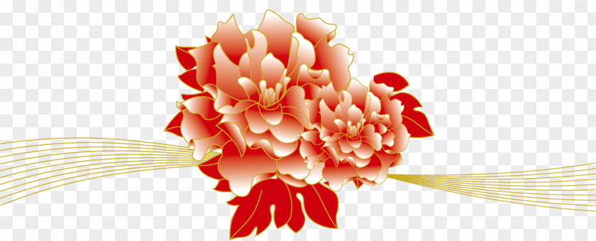 Vector Hand-painted Peony Moutan PNG