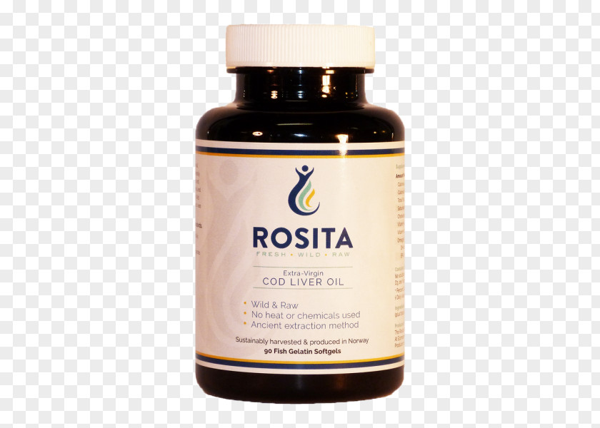 Norway Gadus Morhua Dietary Supplement Rosita Extra Virgin Cod Liver Oil Softgel PNG