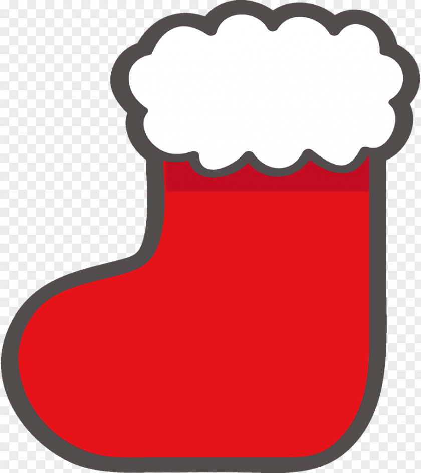 Red Xmas Christmas Stocking Socks PNG