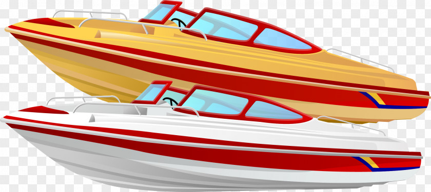 Rowing Boat Motorboat Beach Vector Material Boating PNG