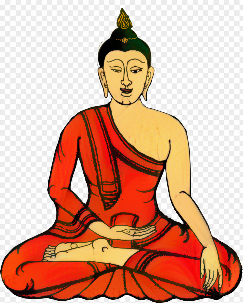 Zen Master Kneeling Cartoon Sitting PNG