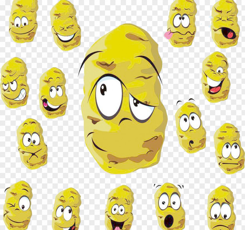 Funny Potatoes Cartoon Vegetable Potato Royalty-free PNG