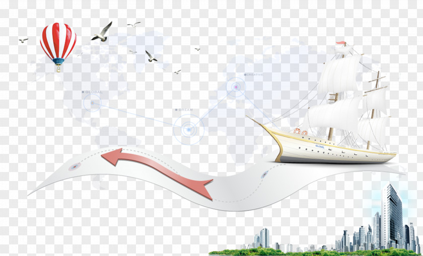 Sailing On The City Download Creativity PNG