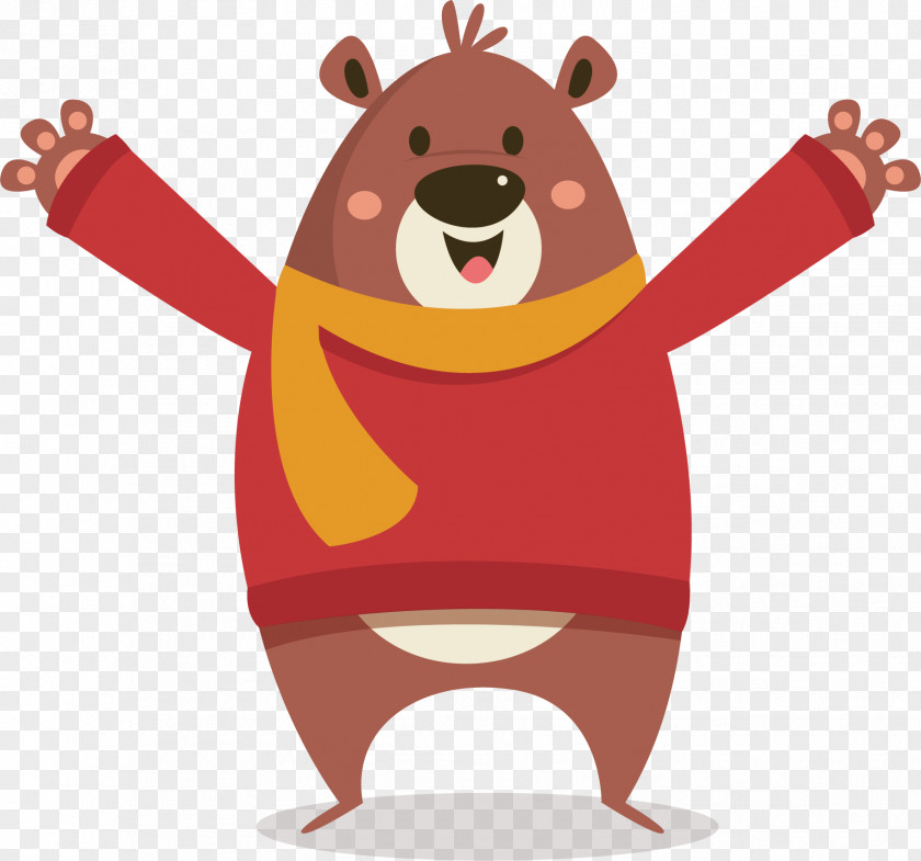 Brown Bear Vector Adobe Illustrator PNG