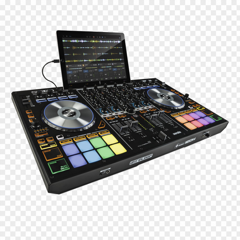 Djay Reloop Mixon-4 DJ Controller Disc Jockey Computer Software PNG
