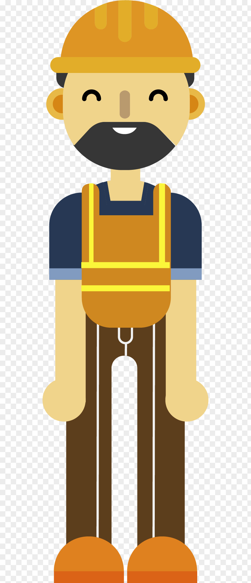 Wearing A Helmet Cartoon Character Civil Engineering Maintenance PNG