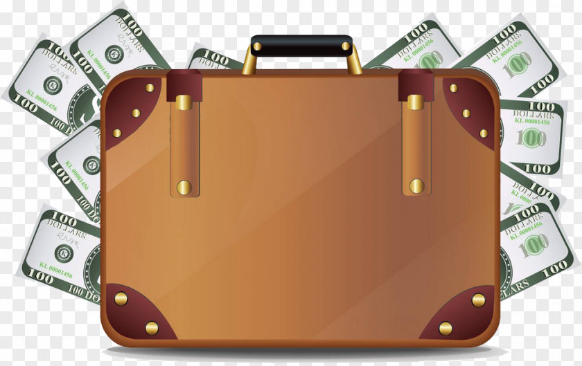Bill In The Suitcase Money Clip Art PNG