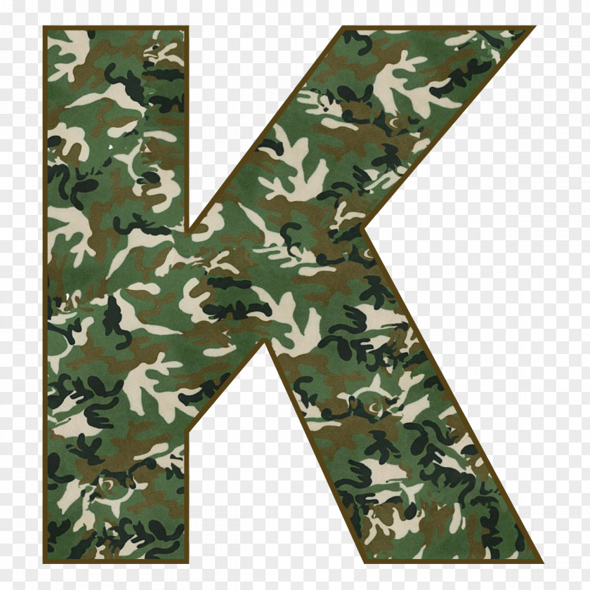 Camouflage Letter Alphabet Military PNG