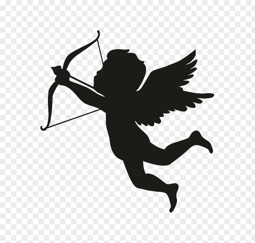 Cupid Silhouette Vector Graphics Image Clip Art PNG