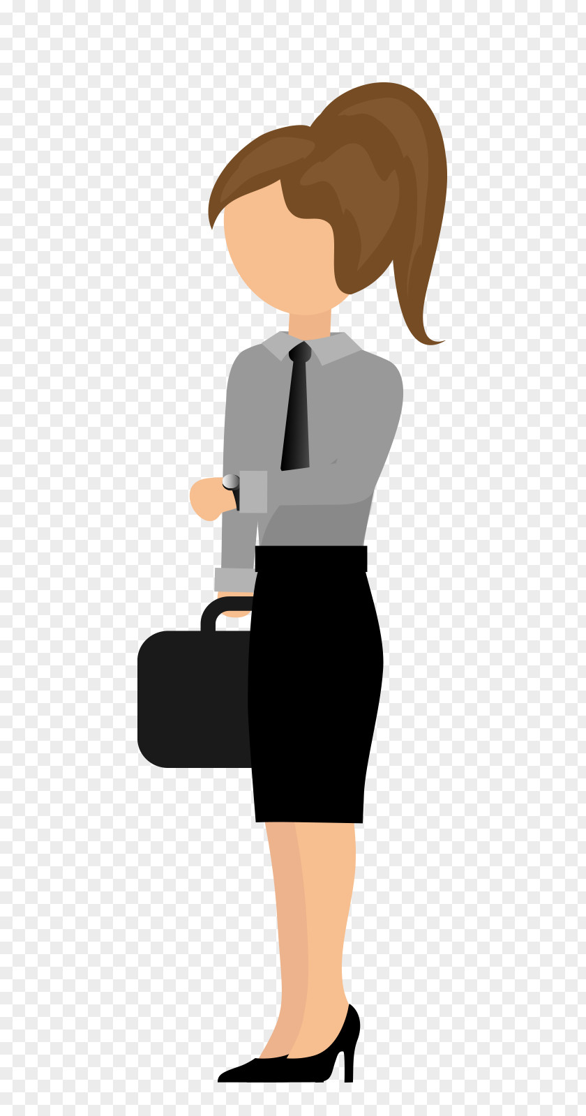 Flat Business Woman Businessperson Design PNG