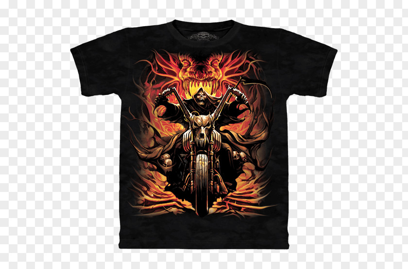 Knight Rider Death T-shirt Motorcycle Skull Clothing PNG