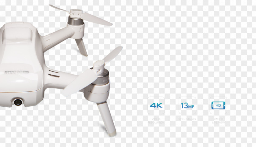 Camera First-person View Quadcopter Unmanned Aerial Vehicle 4K Resolution Yuneec Breeze PNG