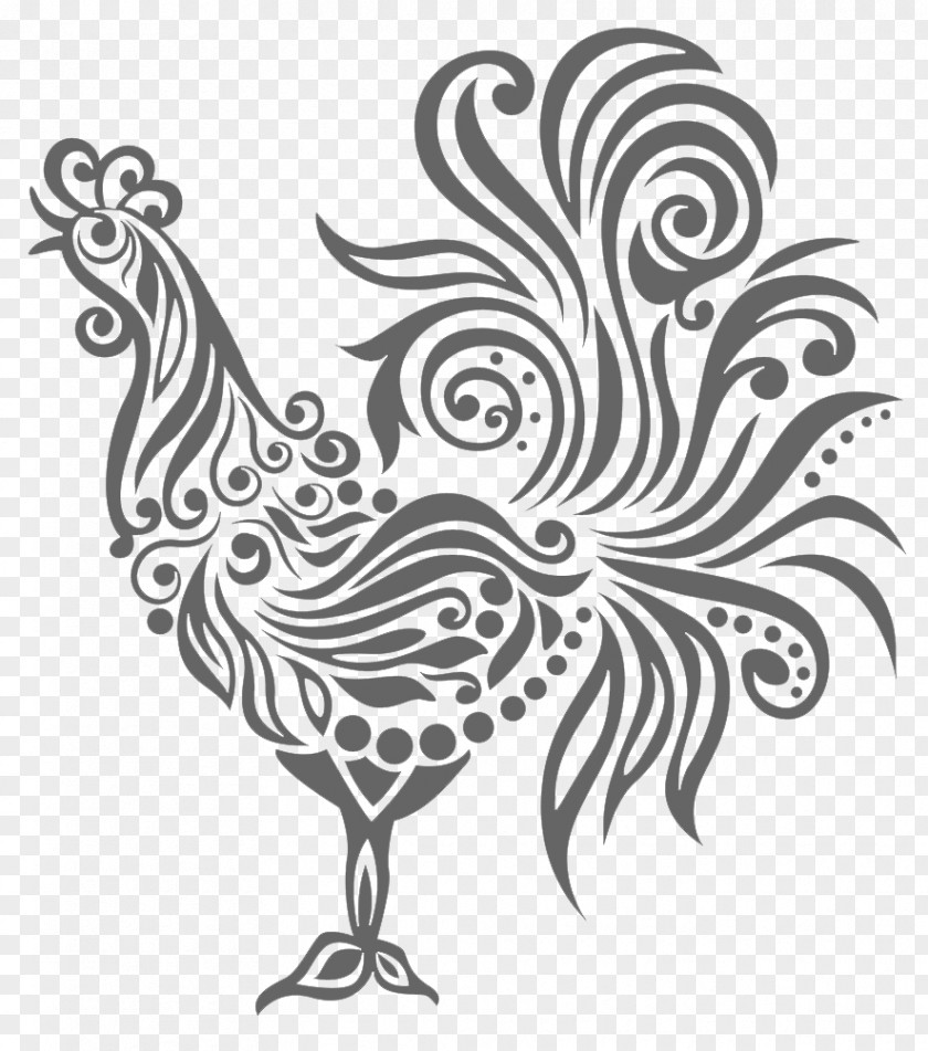 Rooster Chinese Character Vector Graphics Drawing Clip Art Image PNG