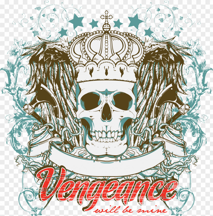 Skull Wearing A Crown PNG