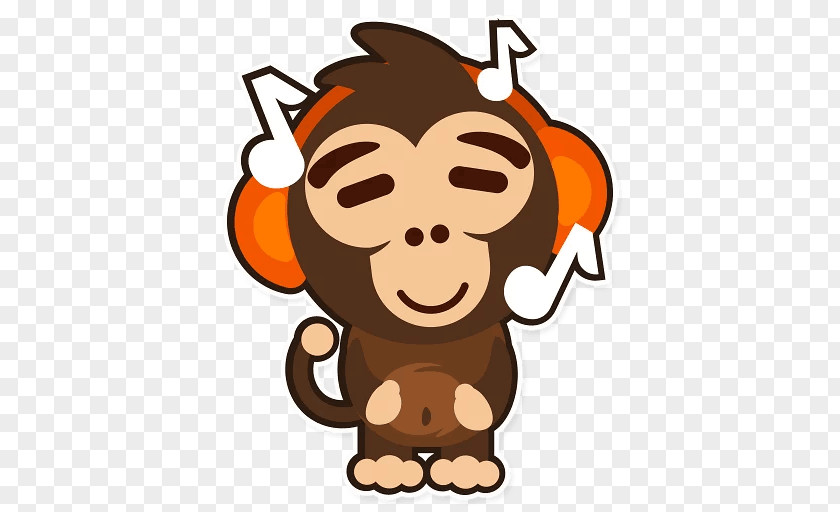 Telegram Sticker Primate Viber Kik Messenger PNG