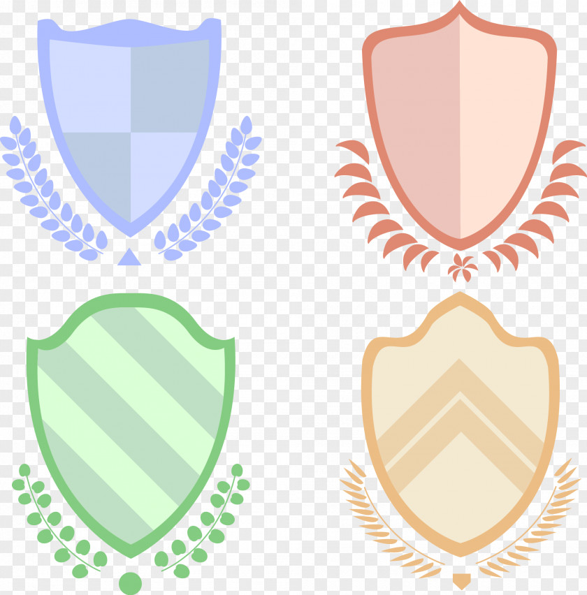 Vector Hand Painted Color School Badge Shield Download Designer PNG