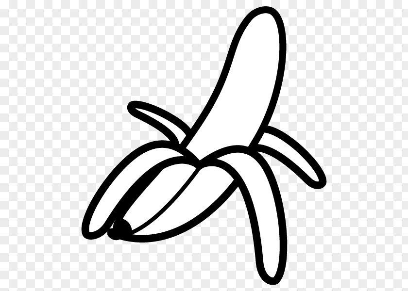 Banana Black And White Clip Art Monochrome Painting Illustration Banaani PNG