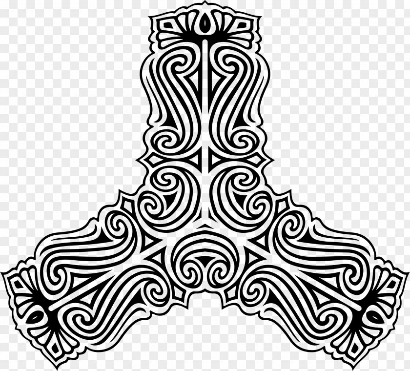 Floral Ornate Line Art Ornament Black And White PNG