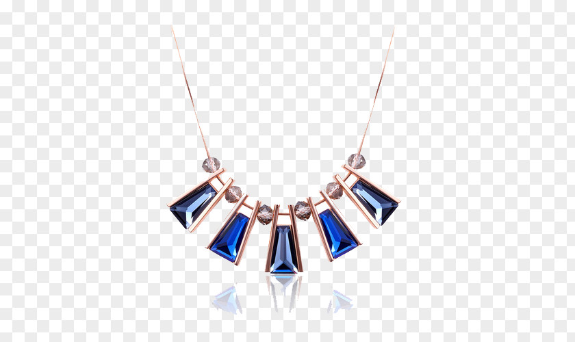 Sapphire Necklace Gemstone Pendant PNG