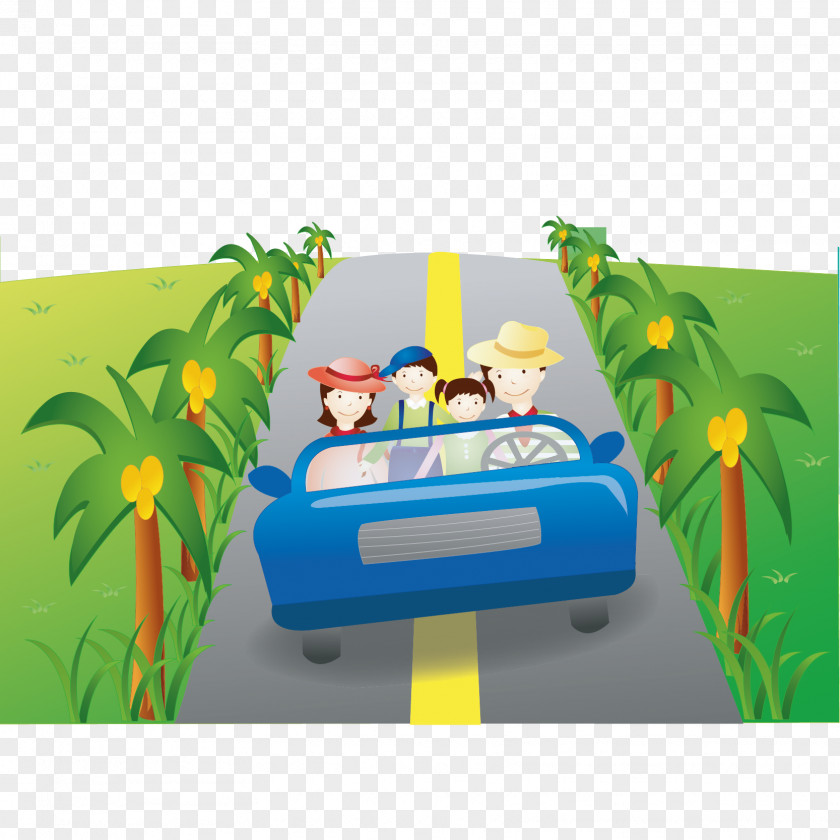 Vector Suburban Material Cartoon Worry Driver PNG