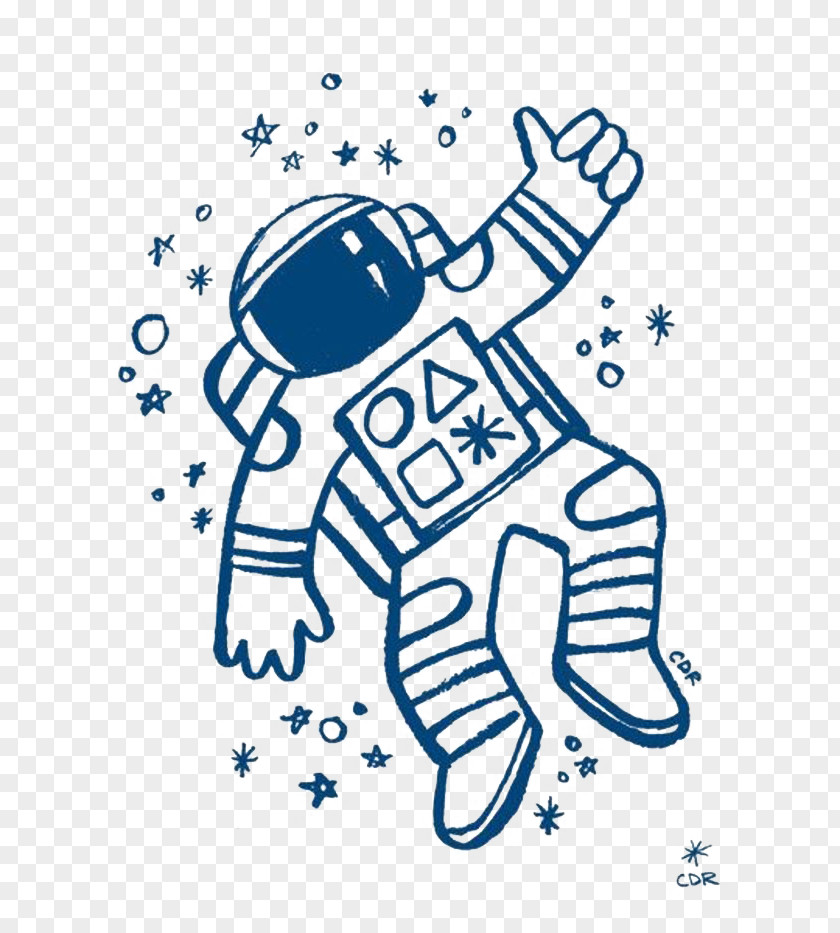 Astronaut Drawing Outer Space Illustration PNG